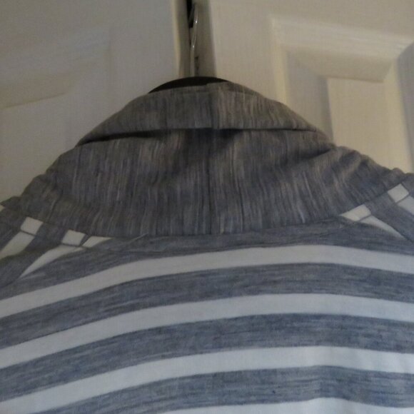 ICEBREAKER 100% Wool Villa Wrap Open Front Cardigan Metro Snow Stripe Outdoor S - Picture 9 of 11